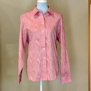 Orvis Pink Paisley Button-Up Blouse